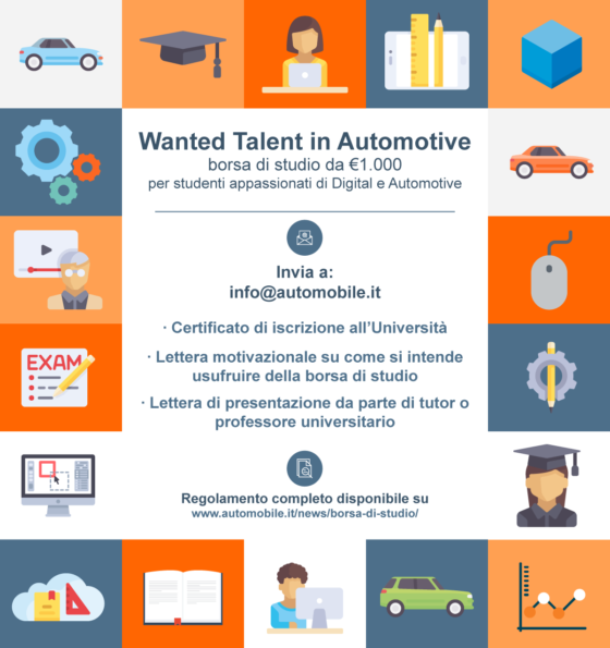 Wanted Talent in Automotive, la borsa di studio dedicata agli appassionati di automobili e innovazione